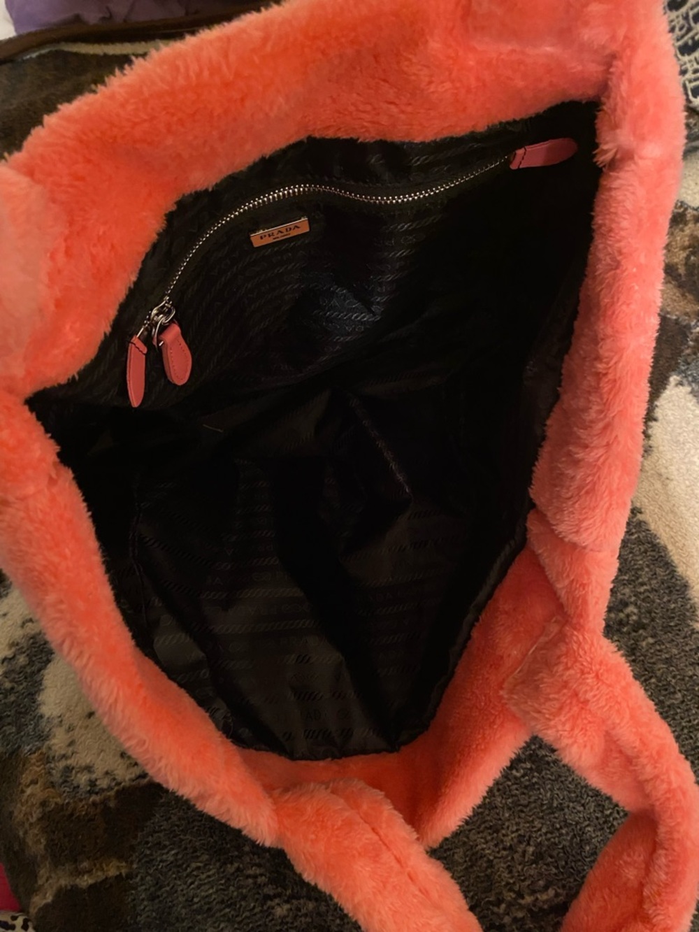 Prada Milano Plush Tote Bag - Hot Pink - Picture 6 of 7